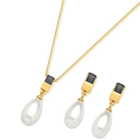 GOLD AND RHODIUM PLATED SET