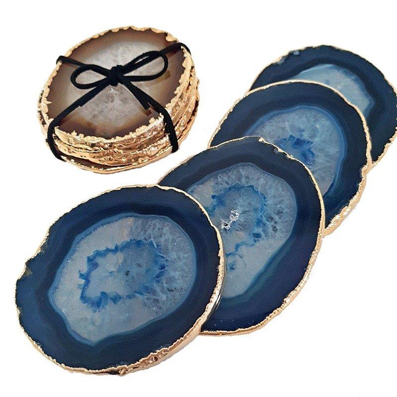 DECORATIVE AGATE PLATES KIT.