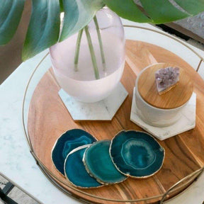 DECORATIVE AGATE PLATES KIT.